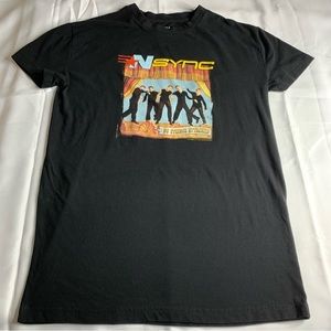 NSYNC No Strings Attached Women’s Oversized Black Dress Band Tee Size: Large